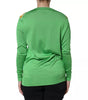 Dolce & Gabbana Green Silk Granita Al Limone Long Sleeves Sweater
