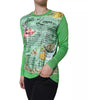 Dolce & Gabbana Green Silk Granita Al Limone Long Sleeves Sweater