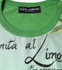 Dolce & Gabbana Green Silk Granita Al Limone Long Sleeves Sweater