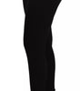 Dolce &amp; Gabbana Black High Waist Stretch Tights Pants