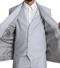 Dolce & Gabbana Light Blue SICILIA Wool 3 Piece Suit