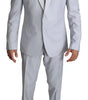 Dolce & Gabbana Light Blue SICILIA Wool 3 Piece Suit