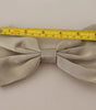 Dolce & Gabbana Silver Gray Silk Adjustable Neck Bow Tie