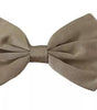 Dolce & Gabbana Silver Gray Silk Adjustable Neck Bow Tie