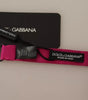 Dolce & Gabbana Pink Silk Adjustable Neck Bow Tie Men