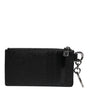 Portefeuille porte-cartes Dolce &amp; Gabbana en cuir de veau noir avec logo DG