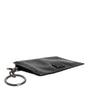 Portefeuille porte-cartes Dolce &amp; Gabbana en cuir de veau noir avec logo DG