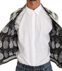 Dolce & Gabbana White Black Pineapple Bomber Coat Jacket