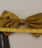 Dolce & Gabbana Yellow Mustard 100% Silk Butterfly Bow Tie Men