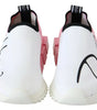 Dolce & Gabbana Pink White Logo Sorrento Sneakers Shoes