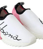 Dolce & Gabbana Pink White Logo Sorrento Sneakers Shoes