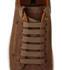 Dolce & Gabbana Brown Suede Logo Low Top Sneakers Men Shoes