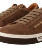 Dolce & Gabbana Brown Suede Logo Low Top Sneakers Men Shoes