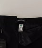 Dolce &amp; Gabbana Black White Stripes Wool Tapered Pants