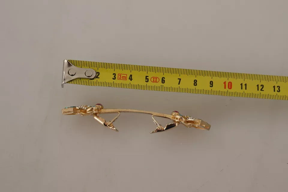 Collier Dolce &amp; Gabbana en argent sterling 925 plaqué or et cristal