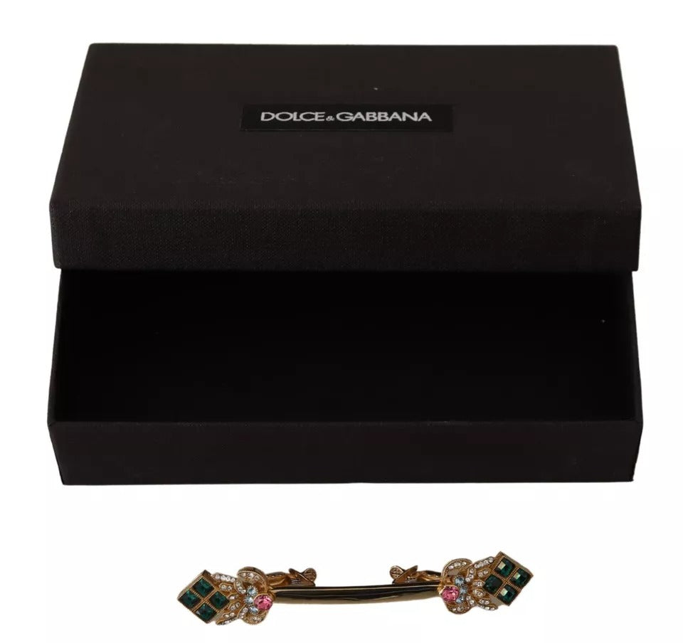 Collier Dolce &amp; Gabbana en argent sterling 925 plaqué or et cristal