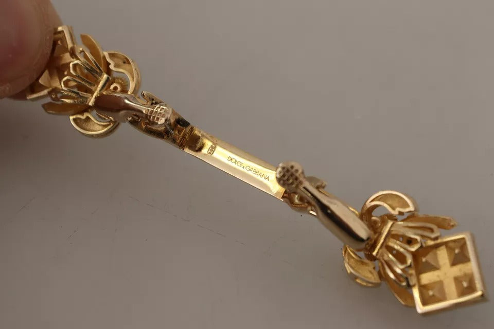 Collier Dolce &amp; Gabbana en argent sterling 925 plaqué or et cristal