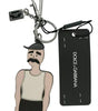 Dolce & Gabbana Black Leather Fisherman Logo Badge Keyring Keychain