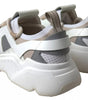 Dolce & Gabbana White Beige Leather Sport DAYMASTER Shoes Sneakers
