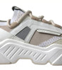Dolce & Gabbana White Beige Leather Sport DAYMASTER Shoes Sneakers