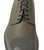 Dolce & Gabbana Green Leather Rubber Sole Dress Shoes