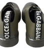 Dolce & Gabbana Green Leather Rubber Sole Dress Shoes