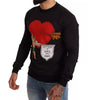 Dolce & Gabbana Black Cupid Print Hoodie Sweatshirt Sweater