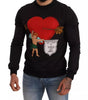 Dolce & Gabbana Black Cupid Print Hoodie Sweatshirt Sweater
