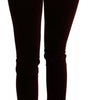 Dolce &amp; Gabbana Bordeaux Velvet Stretch Slim Fit Pants