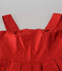 Dolce & Gabbana Red A-line Pleated Midi Satin Silk Dress