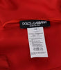 Dolce & Gabbana Red A-line Pleated Midi Satin Silk Dress