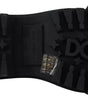 Dolce &amp; Gabbana Black Leather Trekking Derby Embellished Shoes
