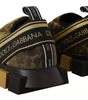 Dolce & Gabbana Gold Glitter Leopard Sorrento Sneakers Shoes
