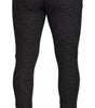 Dolce & Gabbana Gray Chevron Viscose Skinny Pants