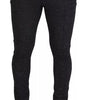 Dolce & Gabbana Gray Chevron Viscose Skinny Pants