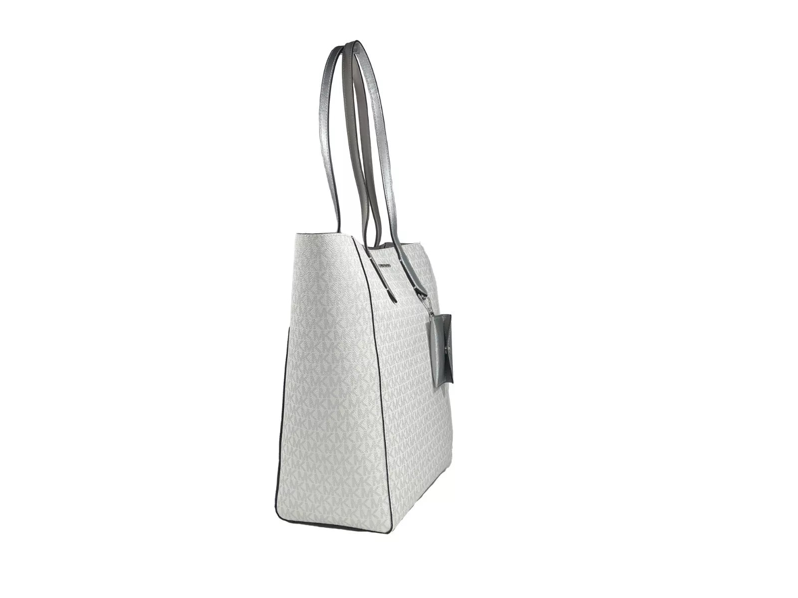 Grand sac fourre-tout Michael Kors Vincent avec porte-cartes argenté