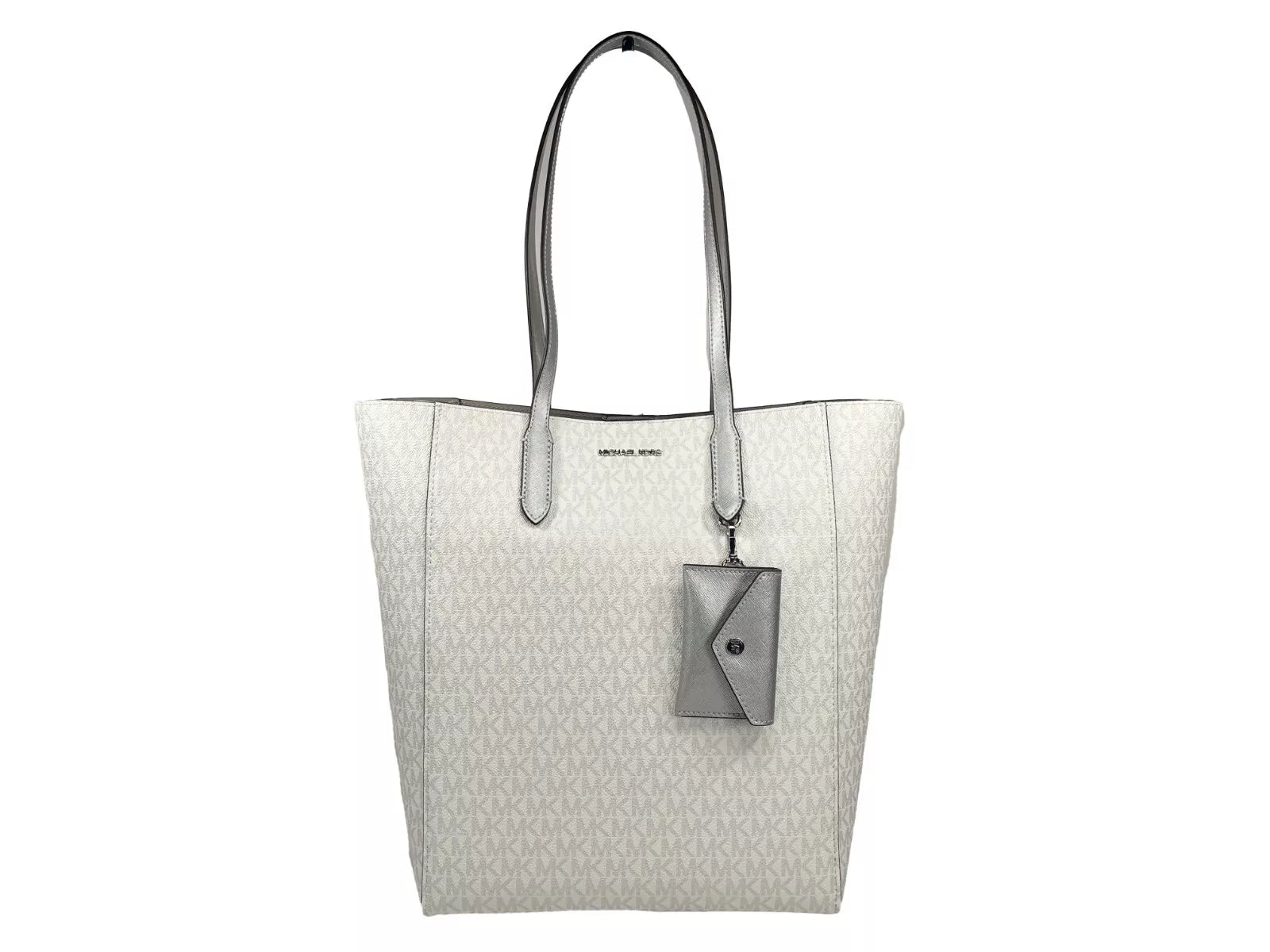 Grand sac fourre-tout Michael Kors Vincent avec porte-cartes argenté
