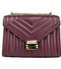 Michael Kors Whitney Medium Chain Shoulder Flap Crossbody Oxblood