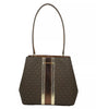 Michael Kors Medium Pratt Bucket Shoulder Bag Purse Brown