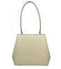 Michael Kors Medium Pratt Bucket Shoulder Bag Purse Pale Gold/Cream