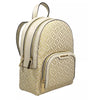 Michael Kors Jaycee Medium Zip Pocket Backpack Bag Cream Gold