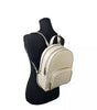 Michael Kors Jaycee Medium Zip Pocket Backpack Bag Cream Gold