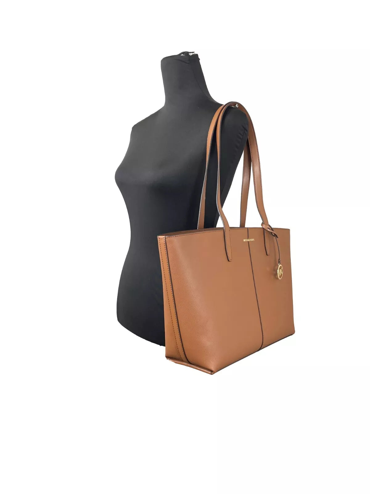 Sac fourre-tout Michael Kors de taille moyenne avec fermeture éclair sur le dessus, marron