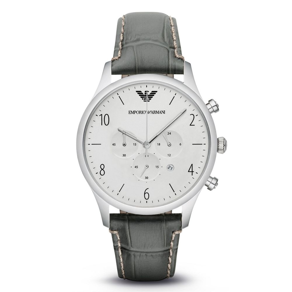 Montre Armani en cuir vert