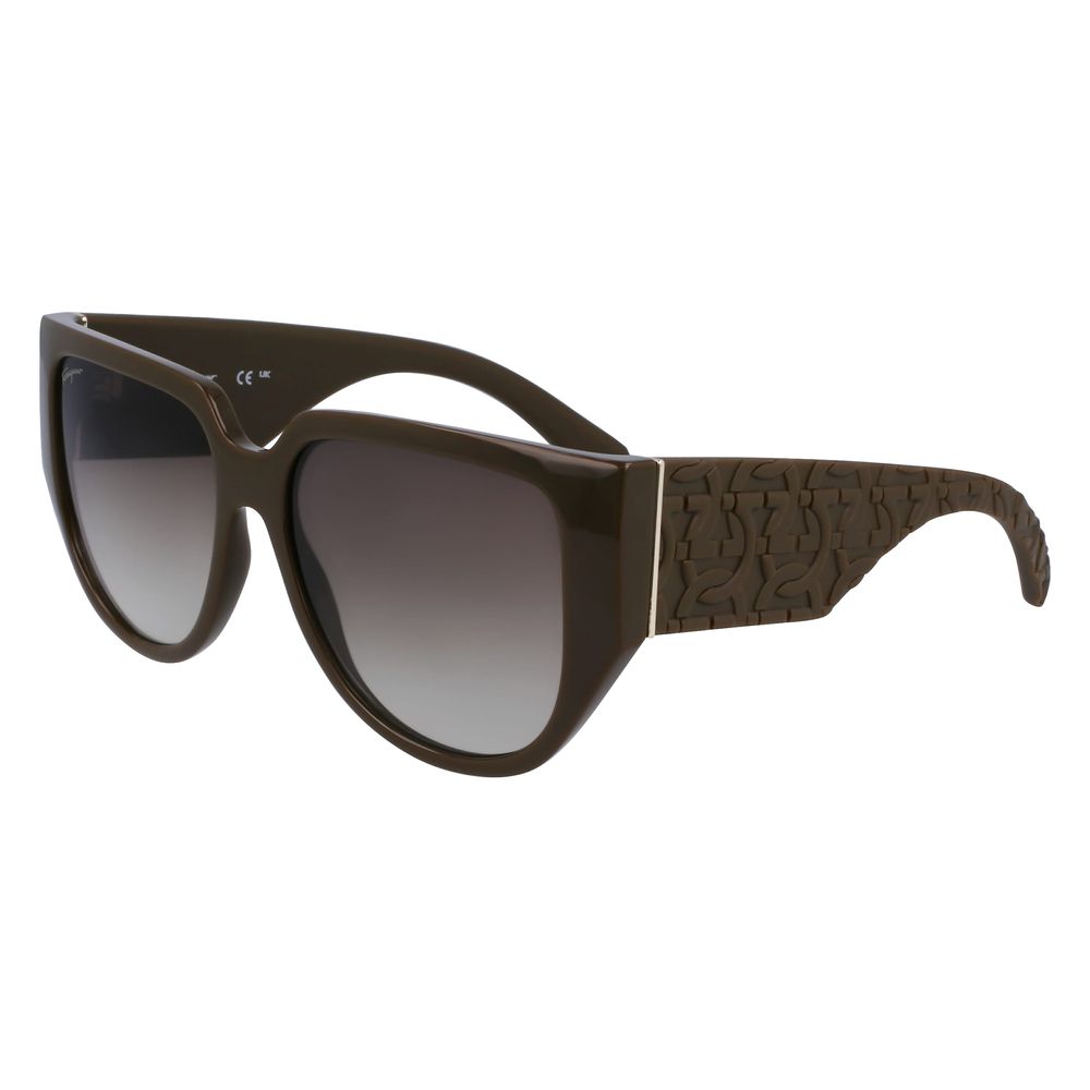 Lunettes de soleil vertes bio-injectées Ferragamo