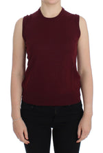 Dolce &amp; Gabbana Élégant gilet sans manches en laine rouge
