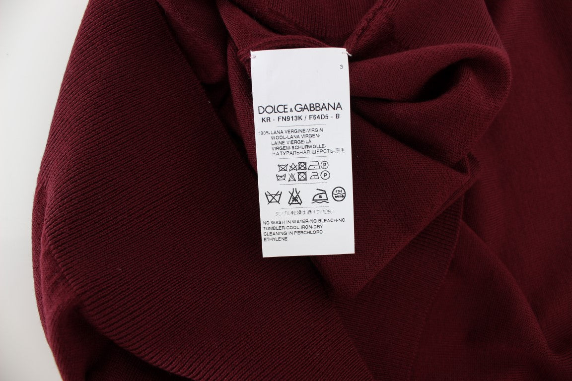 Dolce &amp; Gabbana Élégant gilet sans manches en laine rouge