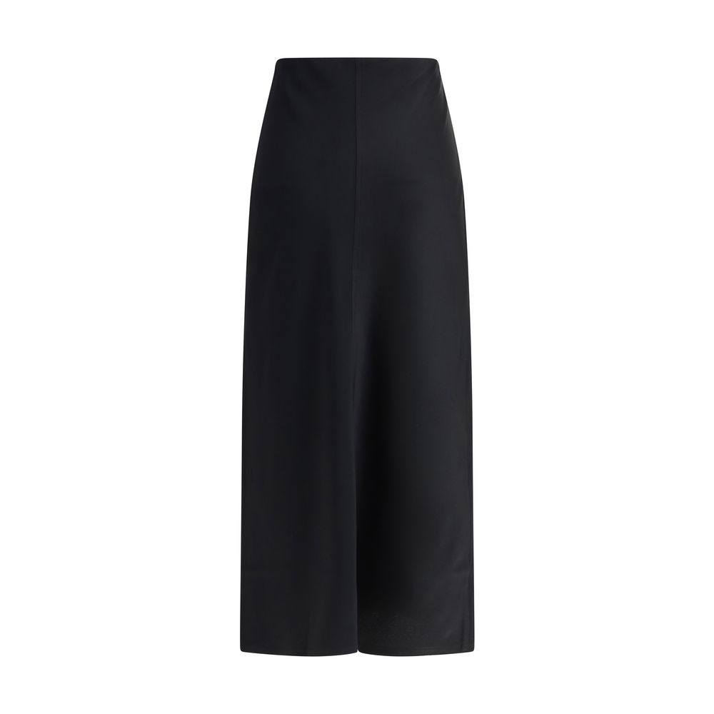 Ami Paris Satin Midi Skirt