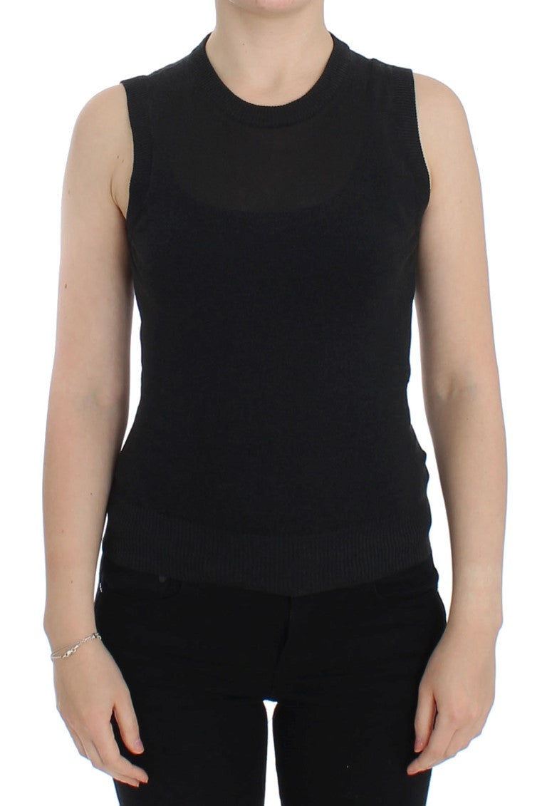 Dolce &amp; Gabbana - Pull sans manches noir élégant