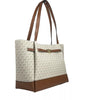 Michael Kors Reed Large Belted Tote Shoulder Bag Purse Vanilla